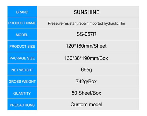 Imagen 9 de 9 de Paquete 50 Micas Hidrogel Repair Ss-057r Sunshine Ss-890c Qr