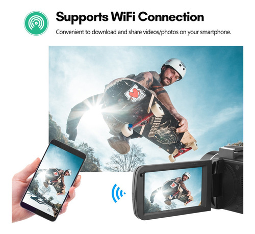 M Cámara De Vídeo Digital 4k, Videocámara Wifi, Grabadora