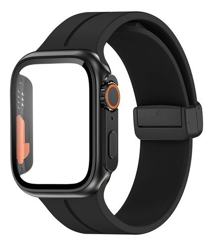 Pulseira Silicone Magnética Para Apple Watch Ultra 49mm 45mm