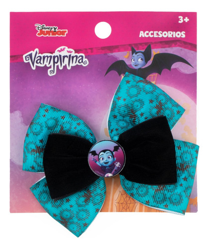 Moño Vampirina Verde Y Negro