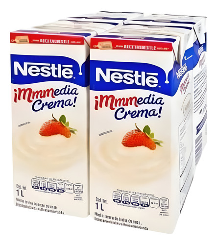 Media Crema Nestle 4 Tetrapack De L C/u