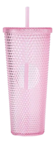 Vasos Texturizado Plástico Acrílico Chico 450 Ml Mm-6700 Color Rosa