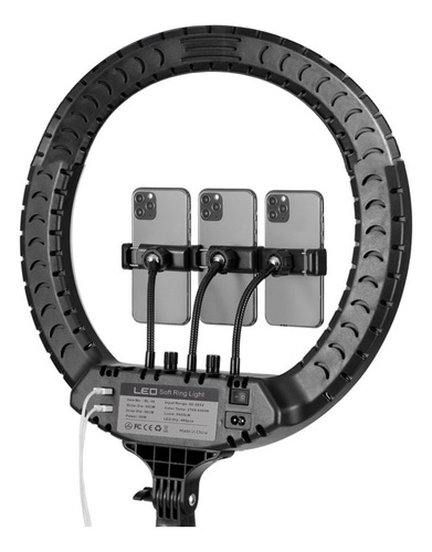 Ring Light Led Bicolor 54cm Com 3 Suporte Celular - Rl-21