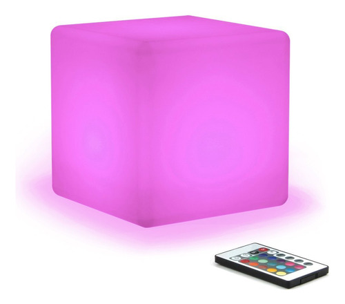 Hullaballoo Cubo De Brillo Led Regulable De 8 Pulgadas, Impe