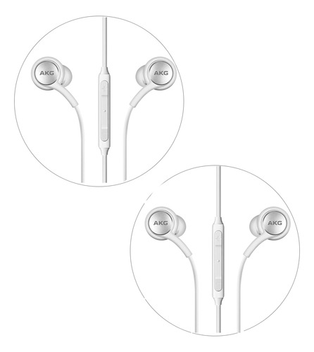 2x Audifonos Manos Libres Para Samsung Galaxy Akg Blanco