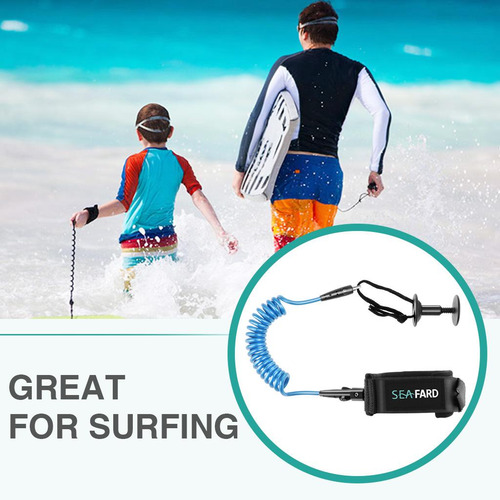 Cable Correa Elástico De Surf Muñeca Bobina 5 Pies Azul