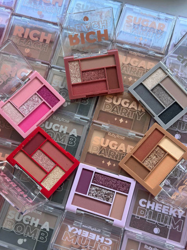 Mini Paleta De Sombras Ojos Such A Palette Ruby Rose 5 Tonos Rich Peach