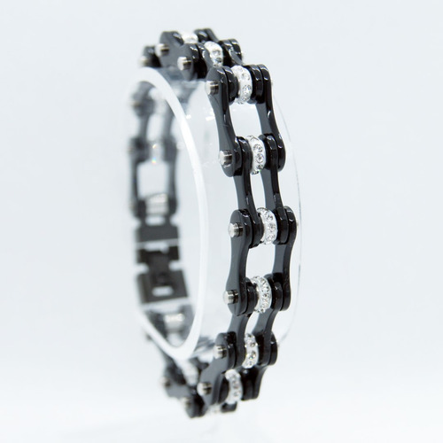 Imagen 2 de 5 de Pulsera Biker Acero Inoxidable Tipo Cadena Edicion Limitada