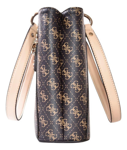 Guess Bolso Tote Noelle Pequeño Noel, Logotipo Marrón