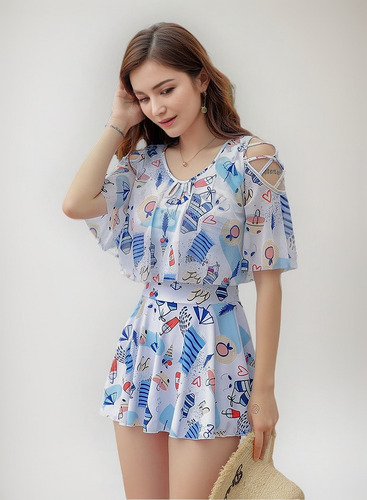 Nuevo Conjunto De Traje De Baño De Una Pieza De Dos Piezas