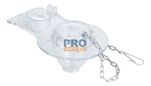 Sapo P/wc, Pvc Transparente Con Cadena Inoxidable, 2 40089 Color Blanco