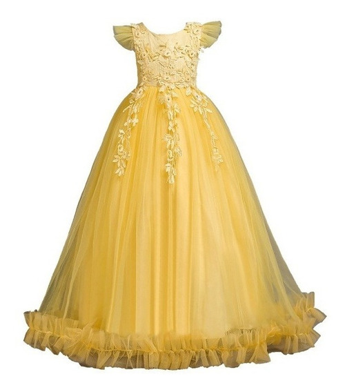 Vestido Largo De Niña Elegante Princesa Perfil Fiesta Vesti | Meses sin intereses Vestido Largo De Niña Elegante Princesa Perfil Fiesta Vesti | Meses sin intereses