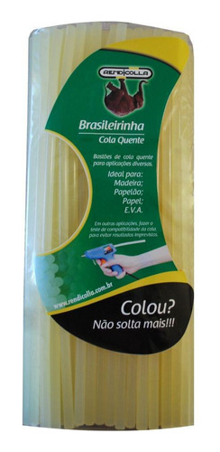 Bastão 500 Gramas Cola Quente Fina 7,5 X 30 Cm Brasileirinha