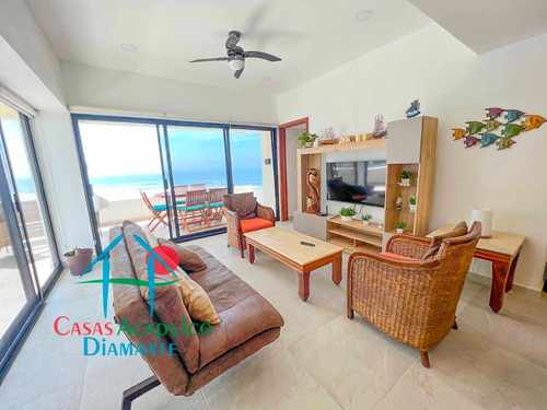 Cad Torre Uno 802. Terraza Doble Con Vista A Las Albercas Y Al Mar