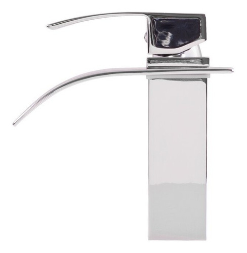 Imagen 2 de 6 de Grifería Monocomando Cascada Cromado Para Vanitory Pico Chato