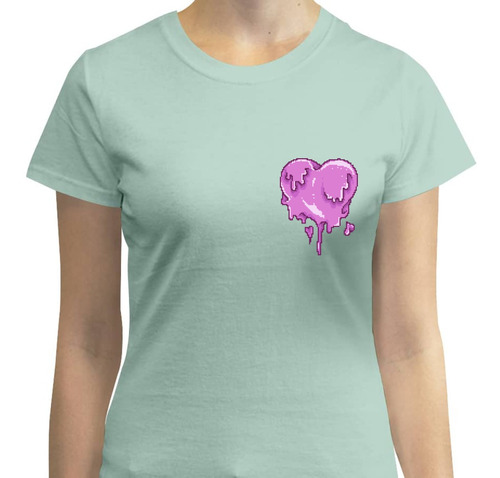 Playera 8 Bits Corazon Pixel - Mujer - Melt Love