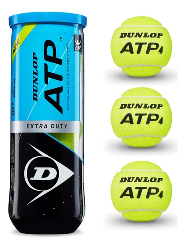 Dunlop Atp Super Premium Lata Pelota Tenis Extra Resistente