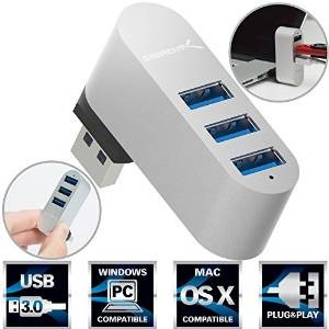 Sabrent Premium 3-port De Aluminio Mini Usb 3.0 Hub Rotativo