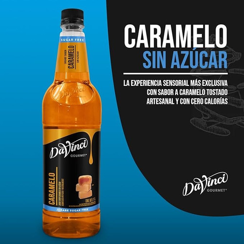 Jarabe Davinci Caramelo Sugar Free Botella 1 Litro