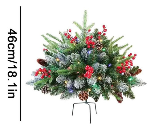 Enchedor De Plantador Falso Iluminado Com Decoração De Pinhe
