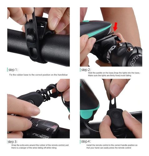 Faro De Bicicleta Led Con Bocina Recargable Usb C