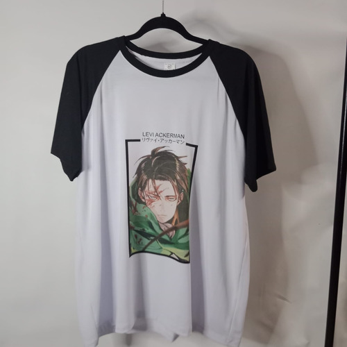 Camiseta Lev De Shingeki Con Mangas Negras, Todas Las Tallas
