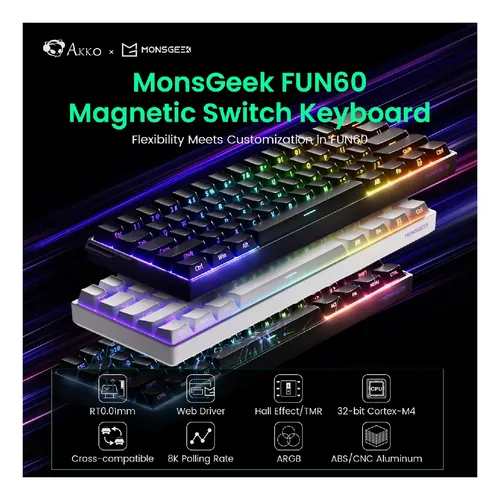 Teclado Switch Magnético Akko Monsgeek 8k Fun60 Max Gamer