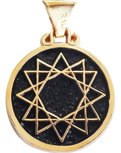Estrella De 12 Puntas Dije Amuleto Proteccion Chapa Oro 18k