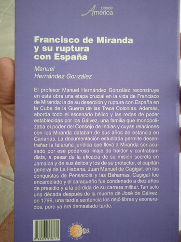 Francisco De Miranda Y Su Ruptura Con España / M. Hernández (Usado)