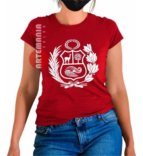 Polo Mujer Escudo Peru Peruano