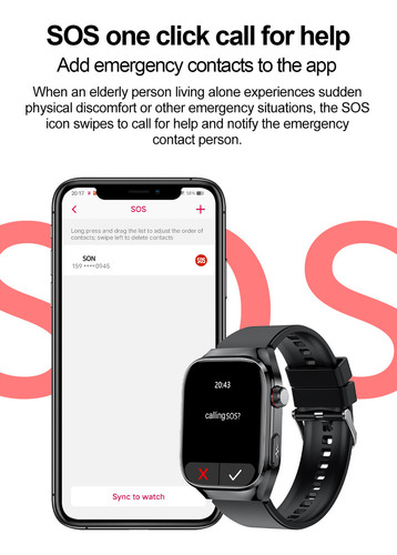 Smartwatch De Monitoramento De Saúde Tk16 Bluetooth Call Ecg