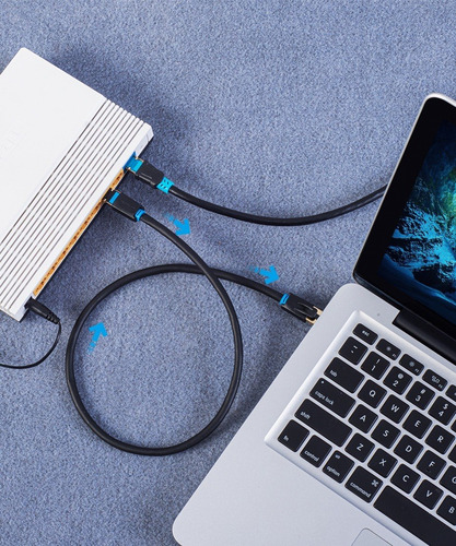 Imagen 7 de 8 de Cable De Red Vention Sstp Cat8 40000mbps - 0,5 Metros