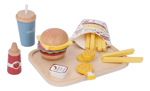 Mz Juego De Juguetes De Madera For Comida Rápida Play