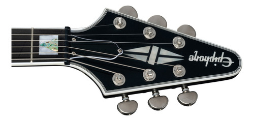 Guitarra Eléctrica EpiPhone Flying V Prophecy Black Zurda Color Aged Jet Black Metallic Material Del Diapasón Ébano Orientación De La Mano Zurdo