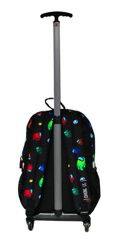 Imagem 5 de 7 de Mochila Escolar Infantil De Rodinhas Among Us Gamer Pacific