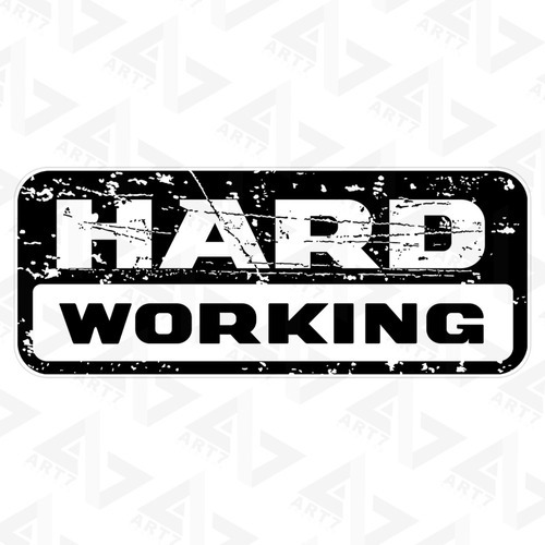 Adesivo Hard Working Tampa Traseira Strada 2018 2019 Preto Cor Preto