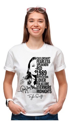 Camiseta Remera Taylor Swift Mujer Manga Corta