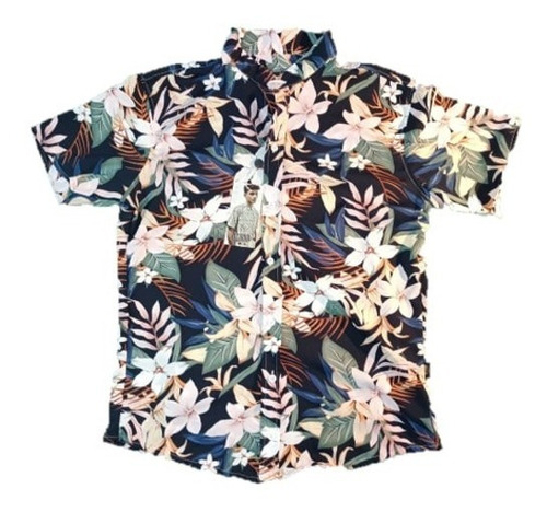 Imagen 1 de 3 de Camisa Camiseta Sport Playa Hombre Fina Elegante Seda Fria 