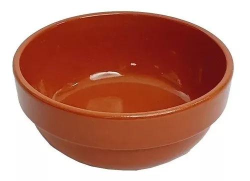 Set X 24 Cazuelas De Barro Esmaltadas Apilables 10cm