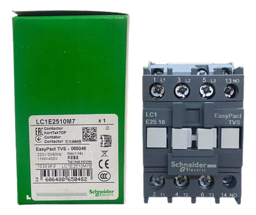 Contator 3p Easypact Tvs 25a 1na 220vca Lc1e2510m7 Schneider