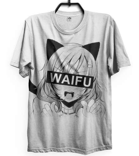 Anime Camiseta Waifu Manga Kawaii Desu Cat Hentai Ecchi Swag