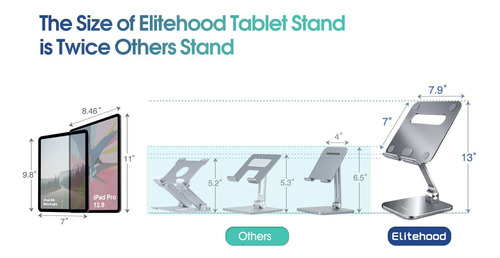 Elitehood Soporte Grande Para iPad Pro Aluminio Tableta