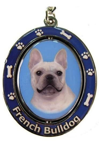 French Bulldog Clave Cadena  Spinning Pet Clave Cadenas  Cen