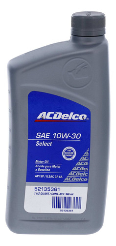 Aceite 10w30 Cuar Acdel Acdelco 52135361