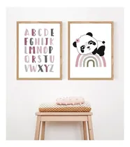 Comprar Cuadros Infantiles Nordicos Nena Set 2 De 30x40 Abc