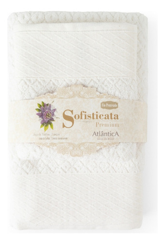 Toalha Rosto Capri Premium 100% Algodão Fio Penteado 48x80cm Cor Off White Textura