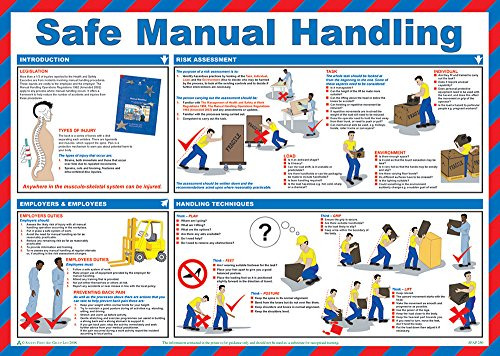 Safety First Aid Group Poster De Manejo Manual Seguro K4juf