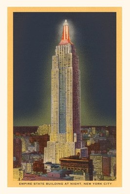 Libro Vintage Journal Night, Empire State Building, New Y...