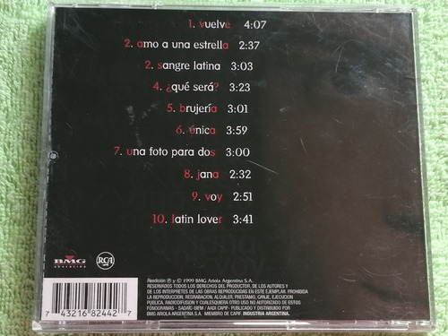 Eam Cd Chayanne Sangre Latina 1986 Segundo Album De Estudio