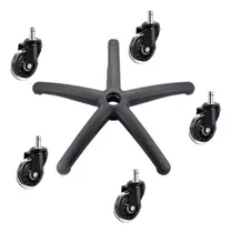 Comprar Base Silla Giratoria Nylon Pesado C\u002Fruedas De 2.5 Silicona 